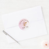 Bedankt Pastry Chef Baking Utensil Schattige Roze Ronde Sticker (Envelop)