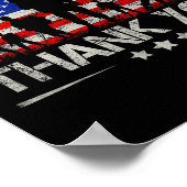 Bedankt Patriotic Memorial Day 4 juli Verenigde St Poster (Hoek)