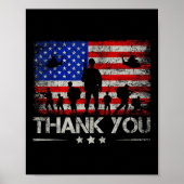 Bedankt Patriotic Memorial Day 4 juli Verenigde St Poster (Voorkant)