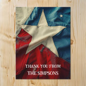 Bedankt Patriottische Rood Wit Blauw Lone Star Briefkaart