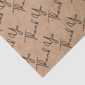 Bedankt patroon Kraft Brown Tissuepapier (Detail)