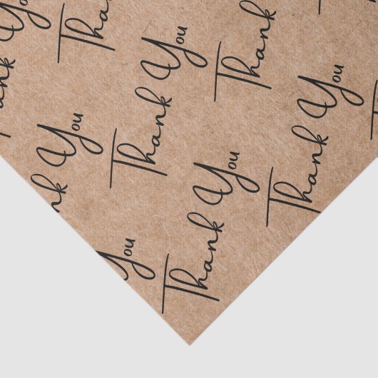 Bedankt patroon Kraft Brown Tissuepapier (Detail)