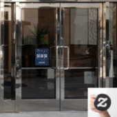 Bedankt Paypal Venmo Cash App QR Code Navy Blue Raamsticker (Kantoordeur)