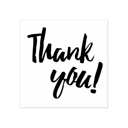 Bedankt penseelscript rubberstempel (Afrduk)