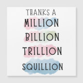 Bedankt per miljoen, miljard, triljoen, biljoen, b (Voorkant)