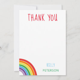 Bedankt Persoonlijke Regenboog Kinderfeestje