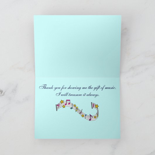 Bedankt Pianodocent met noten en sterren (Binnen)