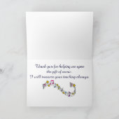 Bedankt Pianodocent met noten en sterren (Binnen)