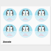 Bedankt Pinguïnfamilie Baby Shower Sticker (Vel)