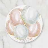 Bedankt Pink & Blue Balloon Gender Reveal Bedankjes Labels (Achterkant)