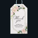 Bedankt - Pink Blush Flowers Geometric Cadeaulabel<br><div class="desc">Transformeer je vrijgezellenfeest in een prachtig feest met onze prachtige blozen bloemensuite. Dit collectie biedt alles wat u nodig heeft voor een samenhangende en elegante sfeer, inclusief bijpassende recepten- en advieskaarten, gepersonaliseerde servetten, prachtige borden en leuke spellen. Aarzel niet om contact op te nemen via de chat als u hulp...</div>