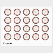Bedankt Pink Brown Ronde Sticker (Vel)