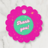 Bedankt Pink Doll Verjaardagsfeestje Bedankjes Labels (Achterkant)