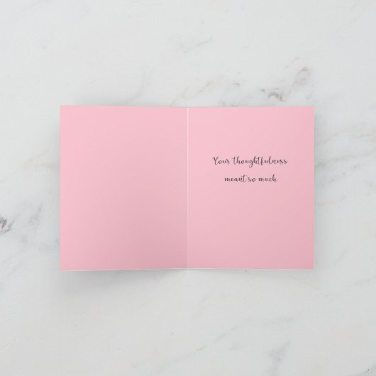 Bedankt Pink Floral Waterverf (Binnen)