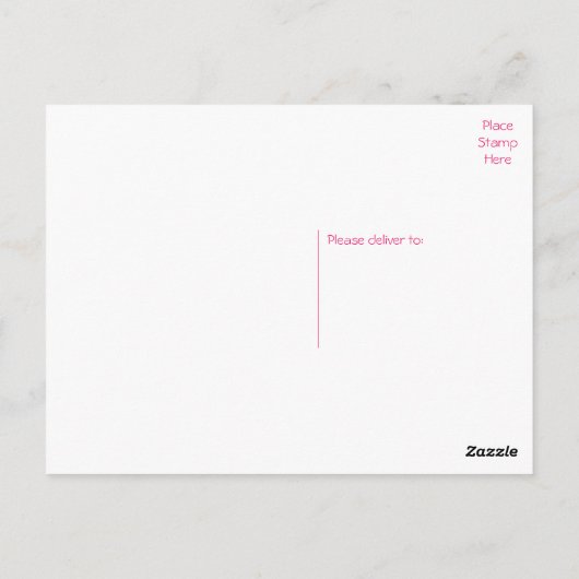 Bedankt Pink Fuchsia Hand Hart Gepersonaliseerd Briefkaart (Achterkant)