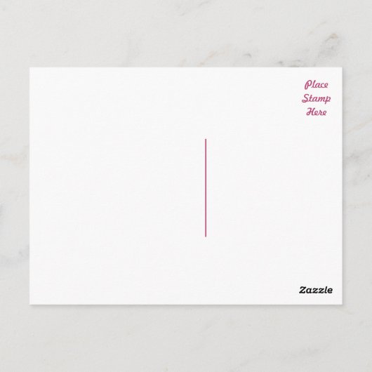 Bedankt Pink Fuchsia Heart Post Kaart (Achterkant)