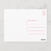 Bedankt Pink Hearts  Mason Jar Love Briefkaart (Achterkant)