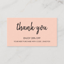 Bedankt Pink | Modern minimalistisch handgeschreve