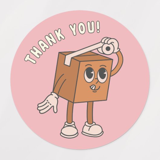 Bedankt Pink Package Sticker (Design 1)