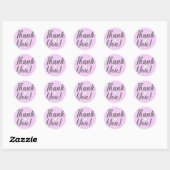 Bedankt Pink Ronde Sticker (Vel)
