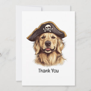 Bedankt Pirate Golden Retriever Dog Skull