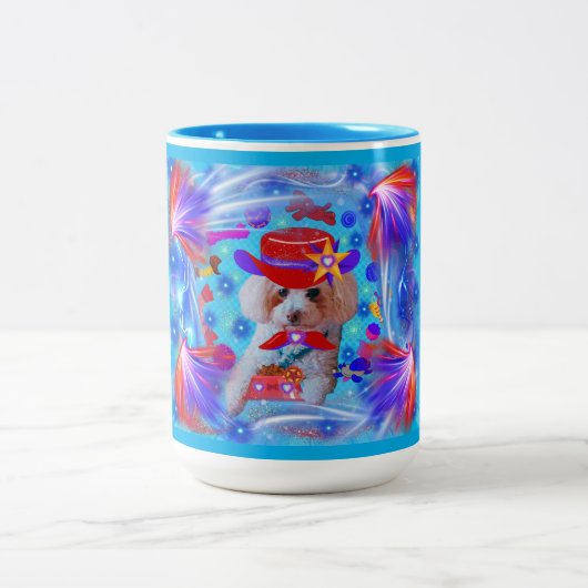 Bedankt poedel koffie Mok (Center)