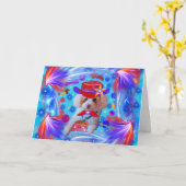 Bedankt Poedel Wenskaart Kaart (Gele Bloem)