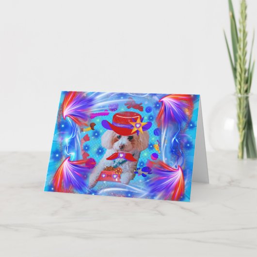 Bedankt Poedel Wenskaart Kaart (Voorkant)