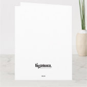 Bedankt Poinsettia Floral Wenskaart Kaart (Achterkant)