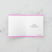 Bedankt Polka Roze Paarse Kaart (Binnen)