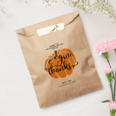 Bedankt pompoen geven bedankzakje (Gezegeld)