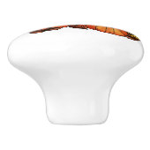 Bedankt pompoen geven keramische knop (Zijkant)