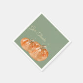 Bedankt pompoen geven servet (Hoek)