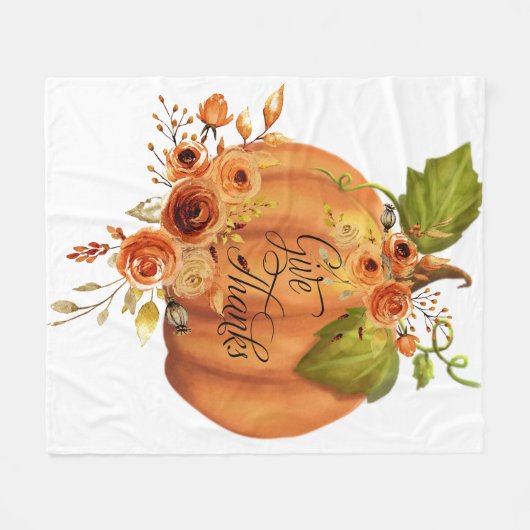 Bedankt pompoen Klassiek Fleece Deken (Voorkant (Horizontaal))