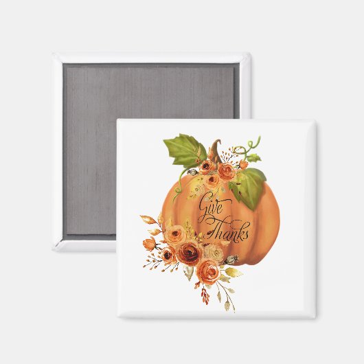 Bedankt pompoen magneet (Voorkant / Achterkant)