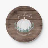 Bedankt pompoen Thanksgiving geven Papieren Bordje (Voorkant)