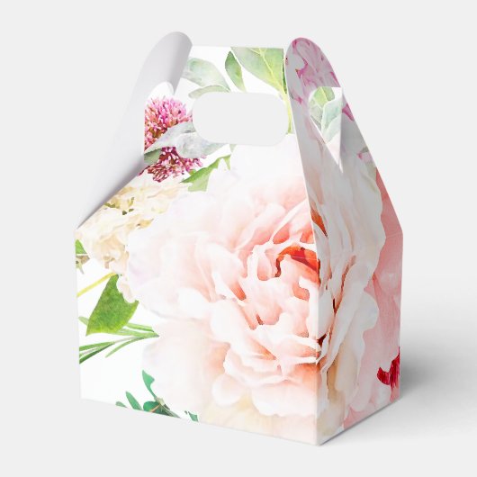 Bedankt Pony Pink Waterverf Floral Favor Bedankdoosjes (Achterkant)