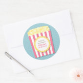 Bedankt Popcorn Kids Verjaardagsfeestje Stickers (Envelop)