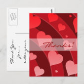Bedankt Post Kaarten Rainbow of Hearts (Voorkant / Achterkant)