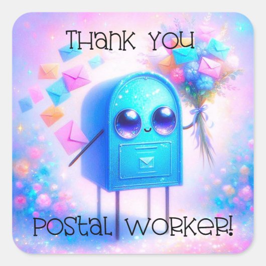 Bedankt Postbode Stickers (Voorkant)