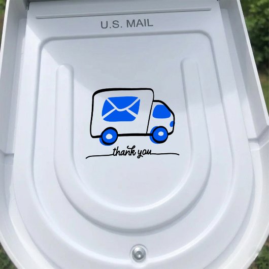Bedankt postbus sticker, Bedankt label, Sticker