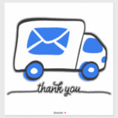 Bedankt postbus sticker, Bedankt label, Sticker (Vel)