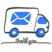 Bedankt postbus sticker, Bedankt label, Sticker (Voorkant)