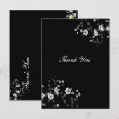 Bedankt postcar, witte bloesems briefkaart (Voorkant / Achterkant)