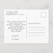 Bedankt Postkaart Uitnodiging Briefkaart (Achterkant)