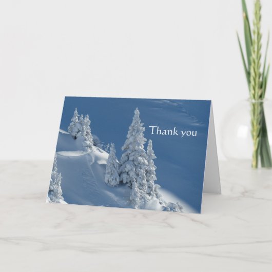 Bedankt prachtige bergen sneeuwbomen kaart (Voorkant)