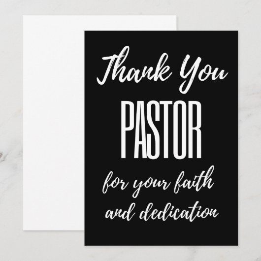 Bedankt predikant voor je geloof (Voorkant / Achterkant)