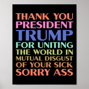 Bedankt President Trump voor het verenigen van de  Poster