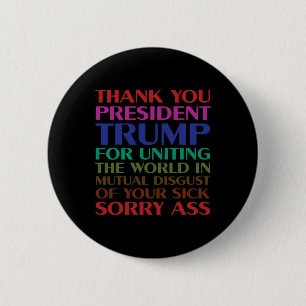 Bedankt President Trump voor het verenigen van de  Ronde Button 5,7 Cm