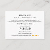 Bedankt procent korting op zakelijke QR-Kaart Visitekaartje (Voorkant)